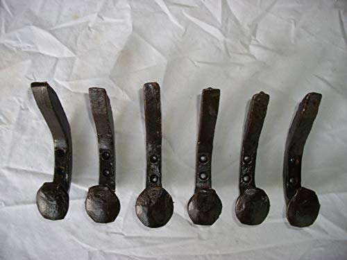 6 REPURPOSED Railroad Spike Coat Hooks for Coat Racks OR Tool+1