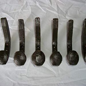 6 REPURPOSED Railroad Spike Coat Hooks for Coat Racks OR Tool+1