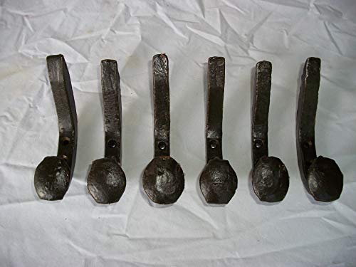 6 REPURPOSED Railroad Spike Coat Hooks for Coat Racks OR Tool+1