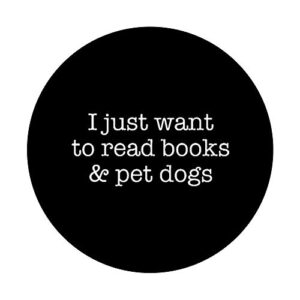 Pet Animal Lover Gift Bookworm Dog Books Reading PopSockets PopGrip: Swappable Grip for Phones & Tablets