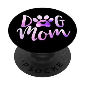 dog mom purple paw print adopt don't shop cute fur mama popsockets swappable popgrip