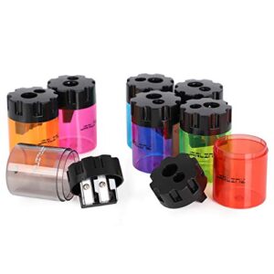 JARLINK 8 Pack Manual Pencil Sharpener, Dual Holes Colorful Sharpener for No.2/Colored/Art Pencils, Kids Adults Portable Sharpener Use in School Office Home and More