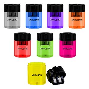 jarlink 8 pack manual pencil sharpener, dual holes colorful sharpener for no.2/colored/art pencils, kids adults portable sharpener use in school office home and more