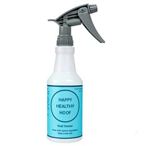 happy healthy hoof cleaner - natural thrush treatment for clean hooves - 16 ounce heavy duty spray bottle