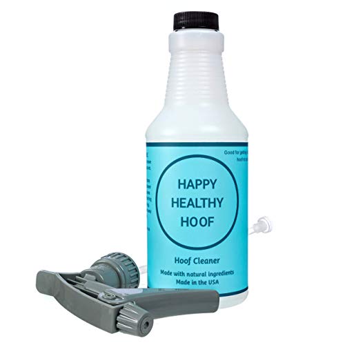 Happy Healthy Hoof Cleaner - Natural Thrush Treatment for Clean Hooves - 16 Ounce Heavy Duty Spray Bottle