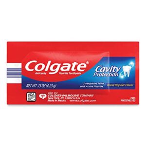 colgate cavity protection toothpaste, single-use travel size.15 oz. (pack of 25)