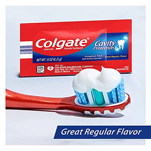 Colgate Cavity Protection Toothpaste, Single-Use Travel Size.15 oz. (Pack Of 25)