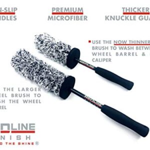 Redline Finish - The Duo Ultimate Microfiber Wheel Brush Set - Premium 17 inch & 13 inch Wheel Brushes