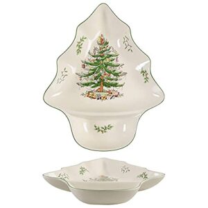 spode christmas tree dip dish (14in)- ceramic