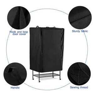 POPETPOP Universal Bird Parrot Cage Cover Washable Good Night Birdcage Cover (Black)