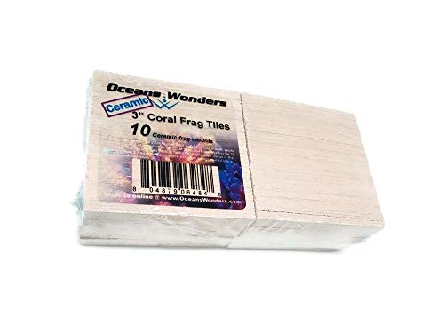 Oceans Wonders Ceramic XXL 3" Coral Frag Tiles 10pc