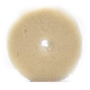 lake country low-lint wool pad, 1/2" prewashed knitted lambswool with 3/8" foam with interface, 6"