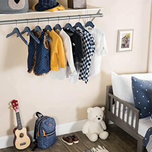 High-Grade Children's Wooden Hangers (10 Pack) Durable Baby Wooden Hangers for Nursery - Cute & Charming Design Kids Clothes Hangers with Notches, 360° Hook - Toddler Wood Hangers for Jackets Etc