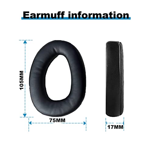 GSP 300 Ear Pads Replacement Earpads Ear Cushion Compatible with Sennheiser GSP 300 GSP 301 GSP 302 GSP 303 GSP 350 Gaming Headphones (Black)