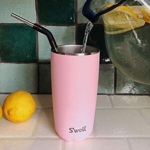 S'ip by S'well Stainless Steel Takeaway Tumbler - 24 Fl Oz - Pink Punch - Double-Layered Vacuum-Insulated Travel Mug Keeps Coffee and Drinks Cold for 16 Hours and Hot for 4 - BPA-Free Water Bottle