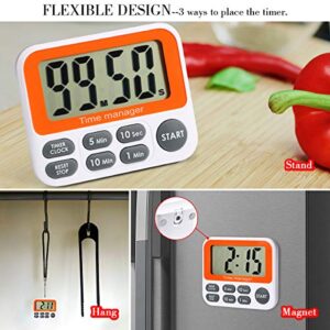 Digital Countdown Kitchen Timer - AIMILAR Count Up Down Magnetic Timer Clock with Loud Alarm Fast Setting for Cooking Baking Gym Students