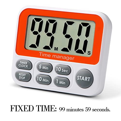 Digital Countdown Kitchen Timer - AIMILAR Count Up Down Magnetic Timer Clock with Loud Alarm Fast Setting for Cooking Baking Gym Students