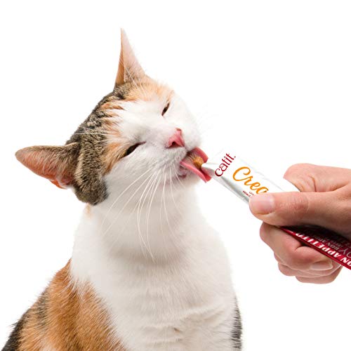 Catit Creamy Lickable Cat Treat – Hydrating and Healthy Treat for Cats of All Ages - Salmon, 5-Pack