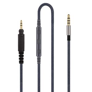 Audio Cable Replacement with in-Line Mic and Remote Volume Control Compatible with SHURE SRH840 SRH940 SRH440 SRH750DJ Headphones and iPhone iPod iPad Apple Devices