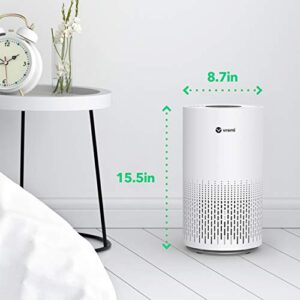 Vremi Premium True HEPA Air Purifier for Large Rooms - Removes 99.97% of Airborne Particles with H13, Activated Carbon and 3-Stage Filtration - Have A Great Air Day