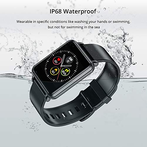 COLMI Smart Watch Full Touchscreen Smartwatch for Women Men, IP68 Waterproof Fitness Tracker Compatible with iPhone Andriod, Bluetooth Pedometer, Heart Rate and Blood Pressure Monitor