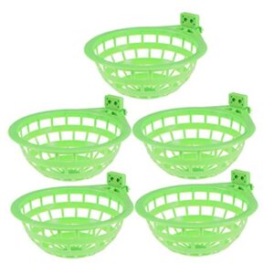 popetpop 5pcs plastic canary nest-bird nest plastic hollow hanging cage eggs hatching tool pan finch parrot canary pigeon nest bowl