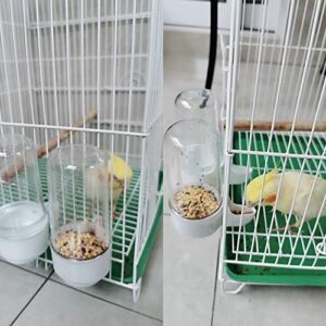 QBLEEV Bird Feeder Cups for Cage, Bird Water Bottles Parrots Food Dish, No-Mess Cockatiel Food Bowls, Seed Food Container for Small Birds Lovebirds Canaries Finches -2 Pack(Bird Cage Not Include)