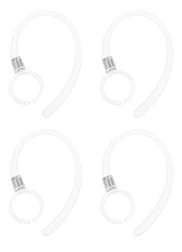 Rayker Replacement Earhook Compatible with Motorola Elite Flip HZ720 HX550 H19 H19txt H17 H19txt H525 H520 Boom 89605N Wireless Bluetooth Headset, Durable Plastic, 4 Pcs, Clear