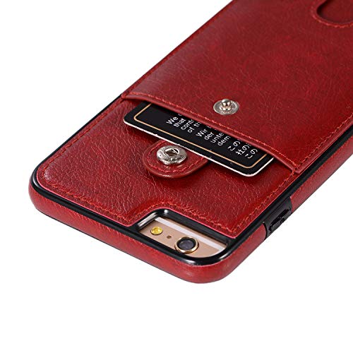 Jaorty PU Leather Wallet Case for iPhone 6 Plus/6S Plus Necklace Lanyard Case Cover with Card Holder Adjustable Detachable Anti-Lost Neck Strap for 5.5 inch Apple iPhone 6 Plus,iPhone 6S Plus,Brown