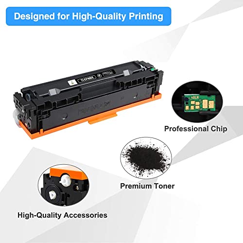 TRUE IMAGE Compatible Toner Cartridge Replacement for HP 201X CF400X 201A CF400A Color Laserjet Pro MFP M277dw M277c6 M252dw M252n M252 M277 M277n 277dw Ink Printer (Black, 2-Pack)