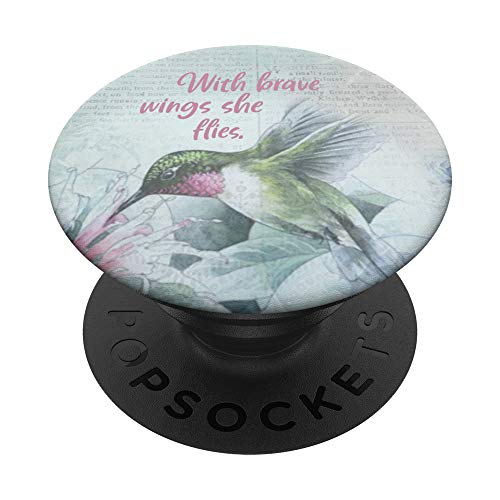 Hummingbird Bird With Wings She Flies For Women And Girls PopSockets PopGrip: Swappable Grip for Phones & Tablets