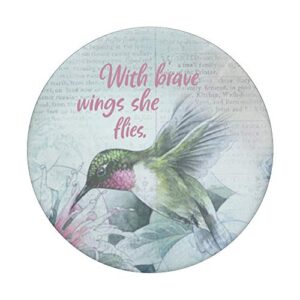 Hummingbird Bird With Wings She Flies For Women And Girls PopSockets PopGrip: Swappable Grip for Phones & Tablets