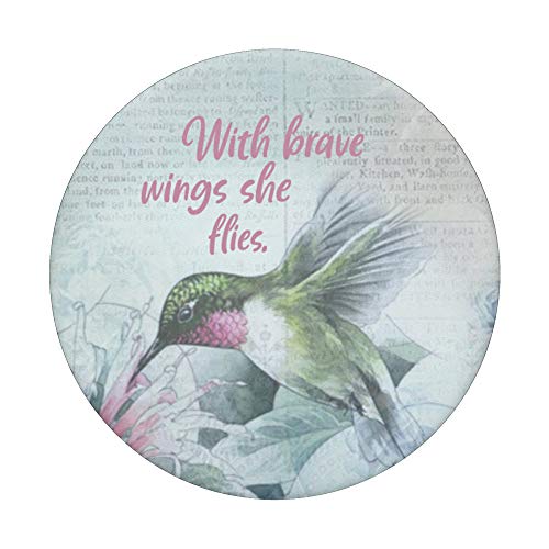 Hummingbird Bird With Wings She Flies For Women And Girls PopSockets PopGrip: Swappable Grip for Phones & Tablets