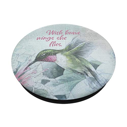 Hummingbird Bird With Wings She Flies For Women And Girls PopSockets PopGrip: Swappable Grip for Phones & Tablets