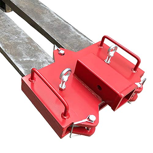 Hydraker 2" Forklift Trailer Hitch Receiver Ball Hitch Attachments Fit for Dual Pallet Forks