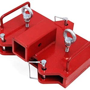 Hydraker 2" Forklift Trailer Hitch Receiver Ball Hitch Attachments Fit for Dual Pallet Forks