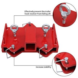 Hydraker 2" Forklift Trailer Hitch Receiver Ball Hitch Attachments Fit for Dual Pallet Forks