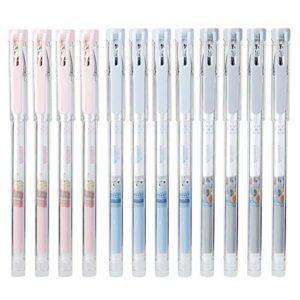 Erasable Gel Pens Pack Of 12, 0.5mm Fine Point, Make Mistakes Disappear, Light Black Inks for Drawing Writing Planner and Crossword Puzzles