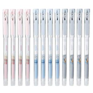 erasable gel pens pack of 12, 0.5mm fine point, make mistakes disappear, light black inks for drawing writing planner and crossword puzzles