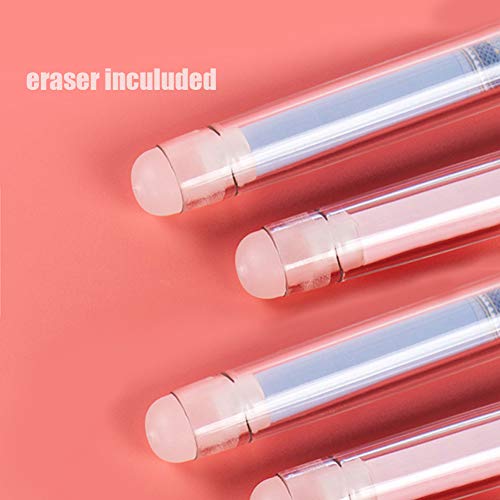 Erasable Gel Pens Pack Of 12, 0.5mm Fine Point, Make Mistakes Disappear, Light Black Inks for Drawing Writing Planner and Crossword Puzzles