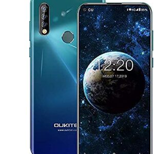 OUKITEL C17pro,Android Unlocked Phone Triple Camera Octa-Core 64GB ROM+4GB RAM 3900 mAh Unlocked Cell Phone 6.35 inch HD+ Display Android 9.0 Pie 4G Smartphone(Ice Blue)