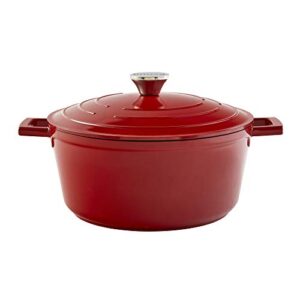 IMUSA USA, Red 5 Quart Cast Aluminum Dutch Oven With Stainless Steel Knob