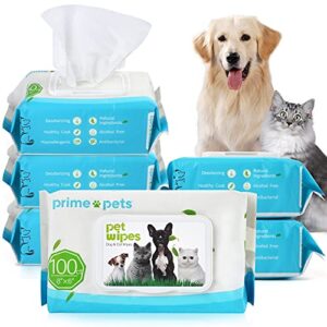 dog grooming wipes, 600 count 6x8inch deodorizing wipes for dogs & cats, 100% fragrance free, natural pet wipes for cleaning faces bums eyes ears paws teeth, dog wipes