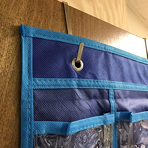 TFD Supplies - 30 Pocket Hanging Wall and Door Organizer for Jewelry, Small Electronics, and Earbuds