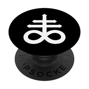 Leviathan Cross Satanic Cross And Alchemy Symbol PopSockets PopGrip: Swappable Grip for Phones & Tablets