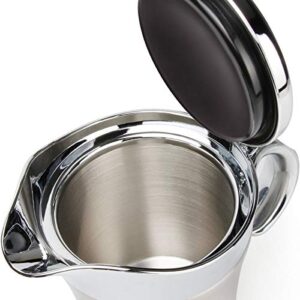 Stainless Steel Double Insulated Gravy Boat with Hinged Lid (16 OZ / 450ML)