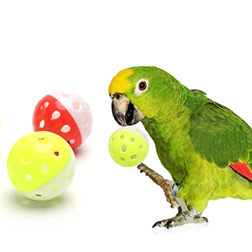 yuanhaourty Pet Parrot Toy Bird Hollow Bell Jingle Balls for Parakeet Cockatiel Chew Fun Cage Toys