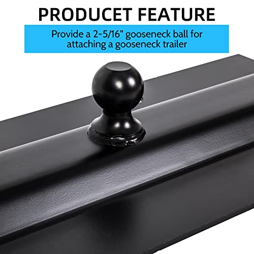 5th Wheel Gooseneck Hitch Trailer Towing Multi-Fit in-Bed Fixed Offset Ball 25K