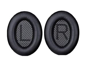 jeuocou headphone earpad ear pads replacement cushion cover for bose quietcomfort 35 (qc35) and quiet comfort 35 ii (qc35 ii) over-ear headphones (black)