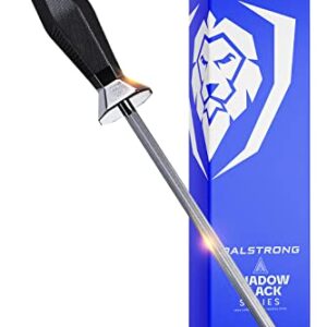 Dalstrong Honing Rod Steel - 9 inch - Shadow Black Series - Black Titanium Nitride Coated - High Carbon 7CR17MOV-X Vacuum Treated Steel - Scratch Free - NSF Certified